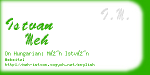 istvan meh business card
